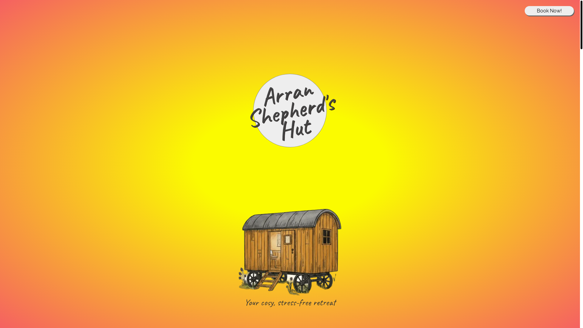 website screenshot of https://arranshepherdshut.co.uk/