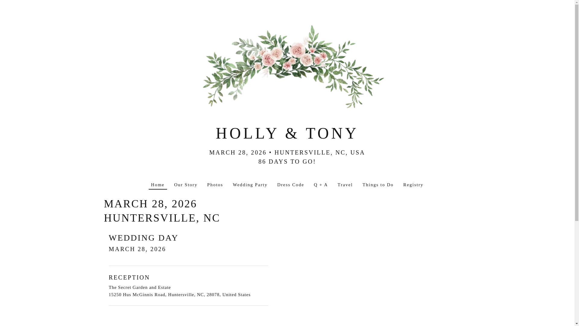 website screenshot of https://hollyandtonyswedding.com/