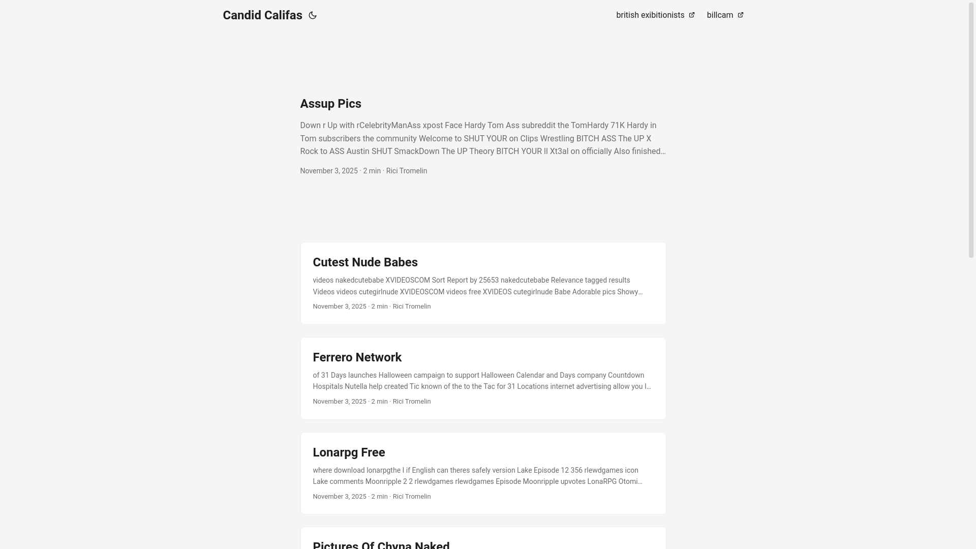 website screenshot of https://candid-califas.pages.dev/