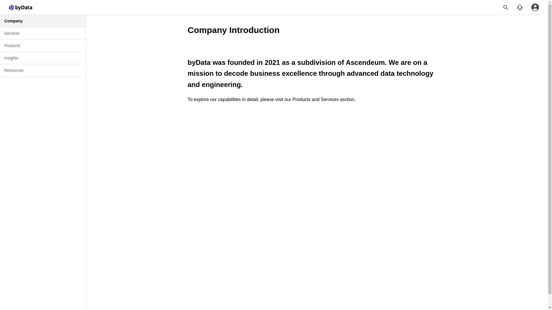 website screenshot of https://bydata.com