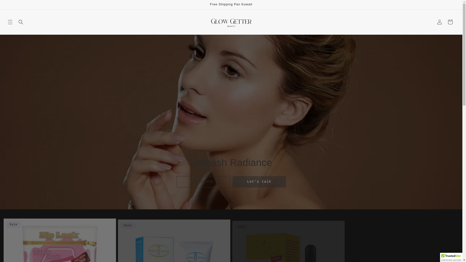 website screenshot of https://glowgetterbeauty.shop/
