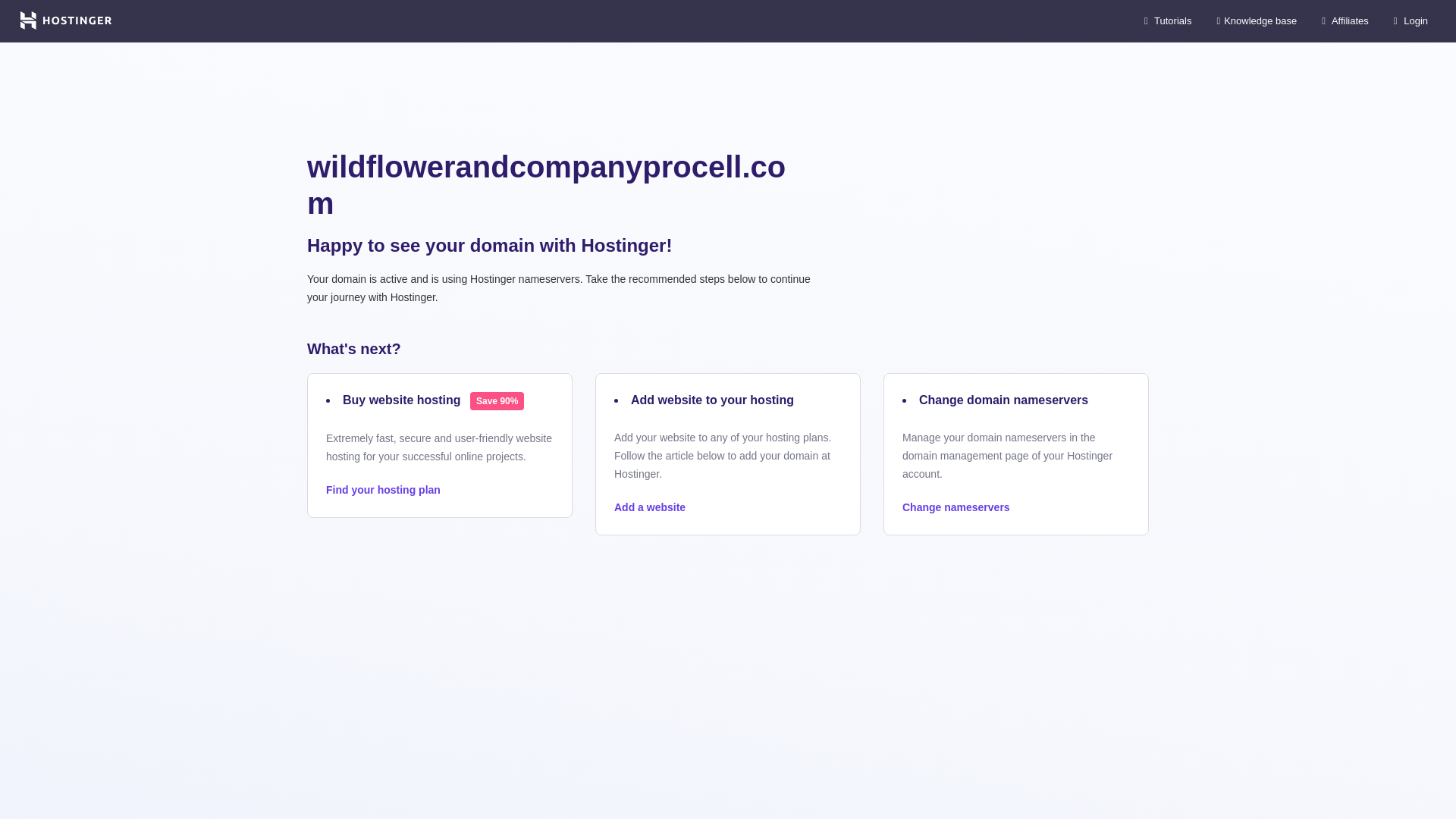 website screenshot of https://wildflowerandcompanyprocell.com/