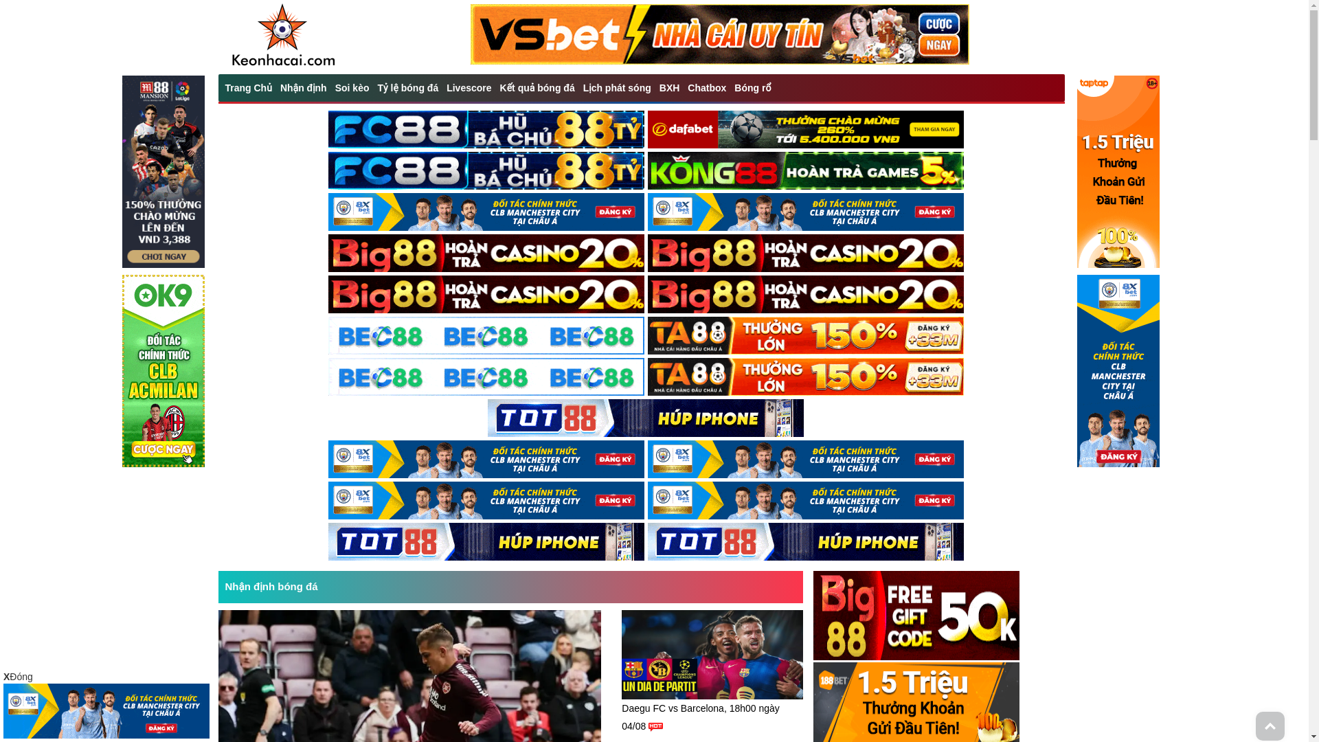 website screenshot of https://keonhacai55.bid/