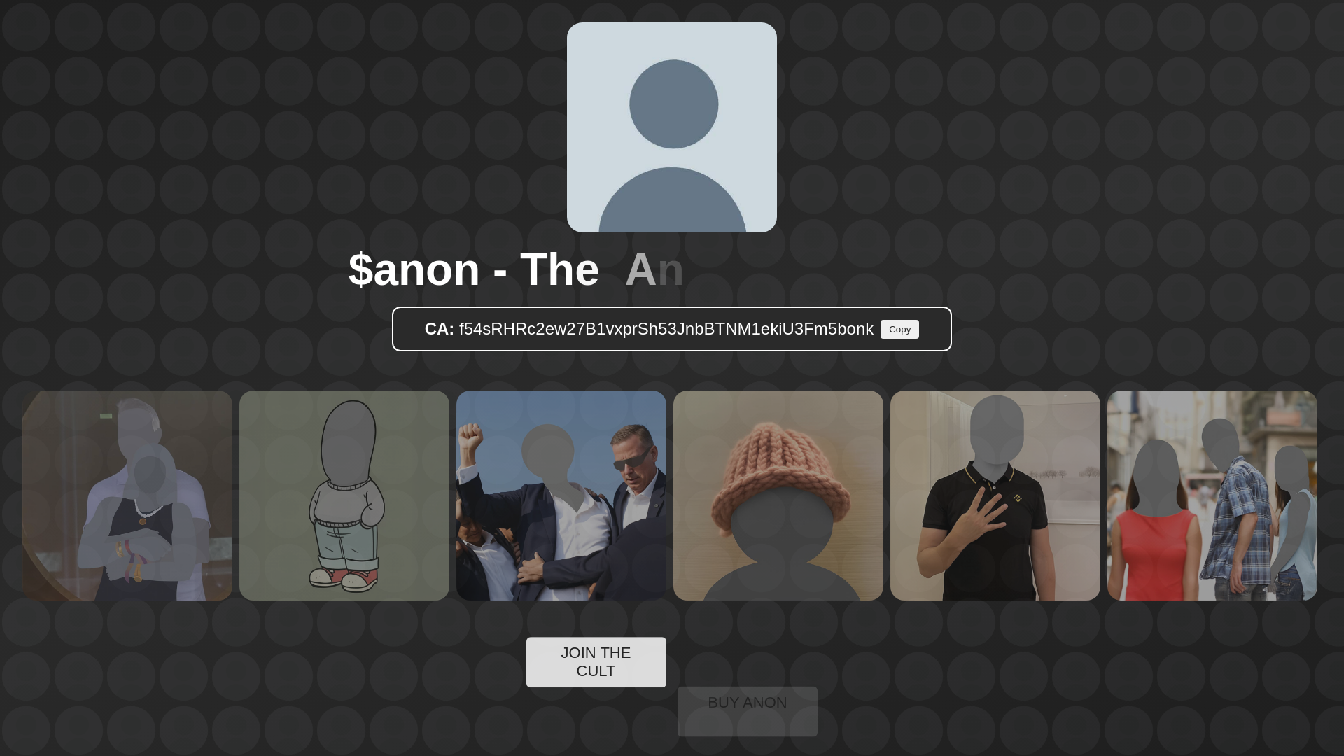 website screenshot of https://anoncult.lol/