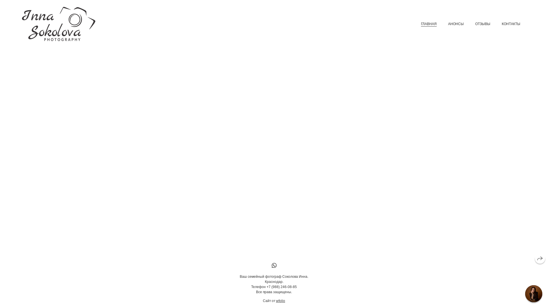 website screenshot of https://sokolovainna.com/