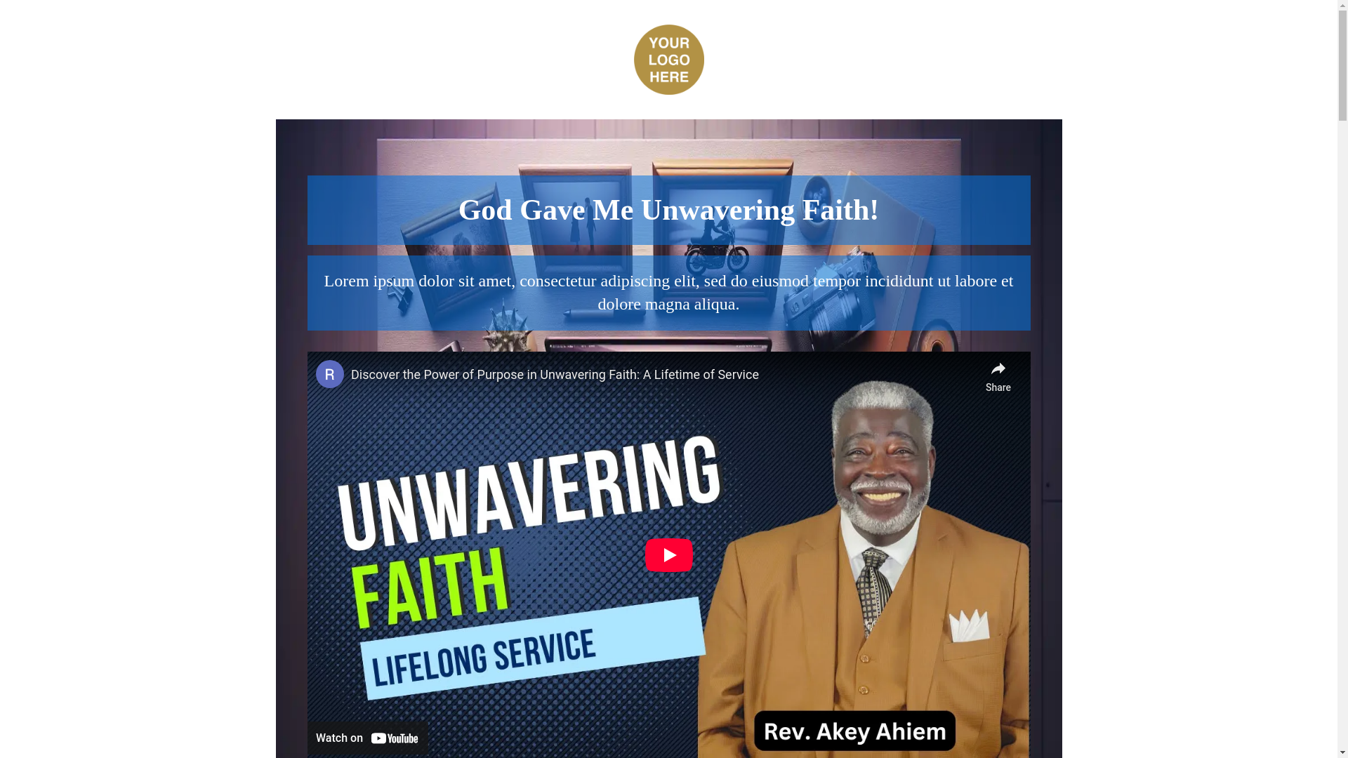 website screenshot of https://unwaveringfaith.life/