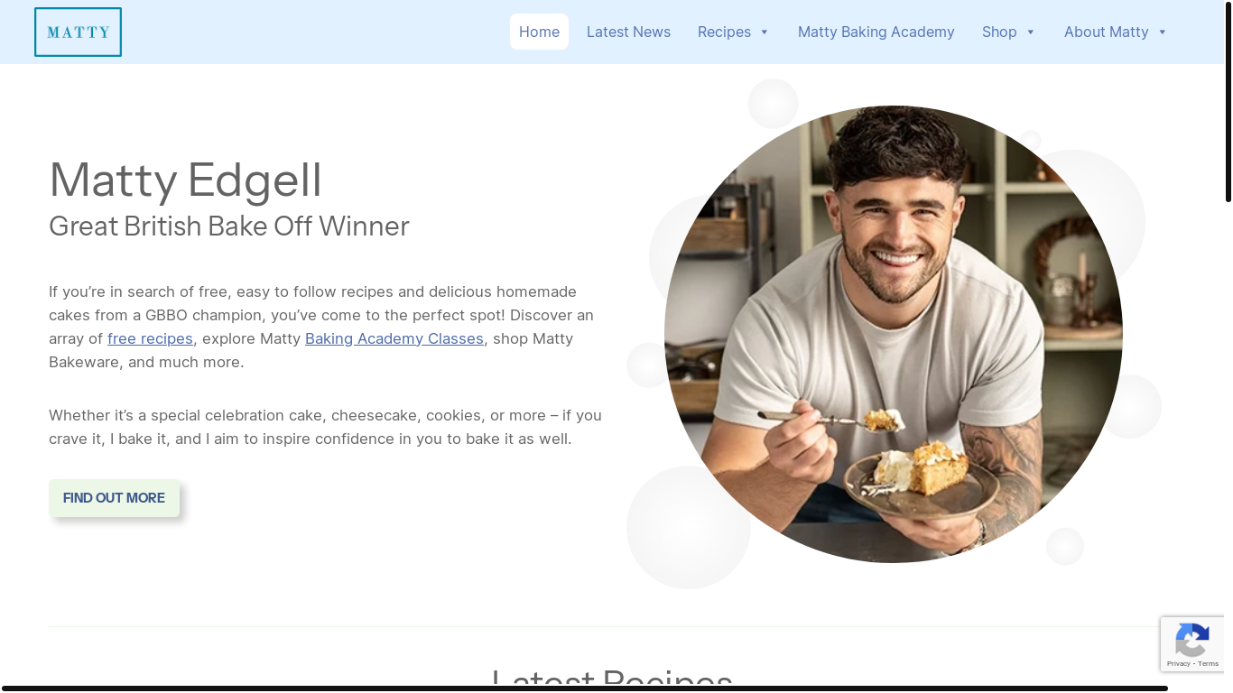 website screenshot of https://mattyedgell.com