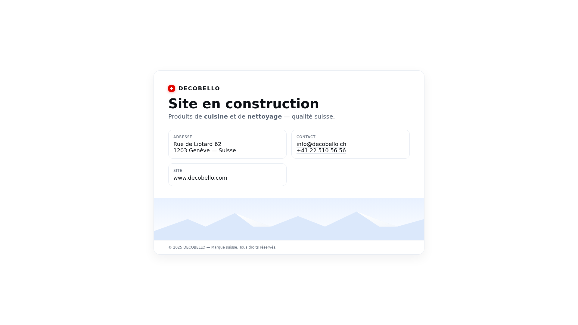 website screenshot of https://decobello.ch/