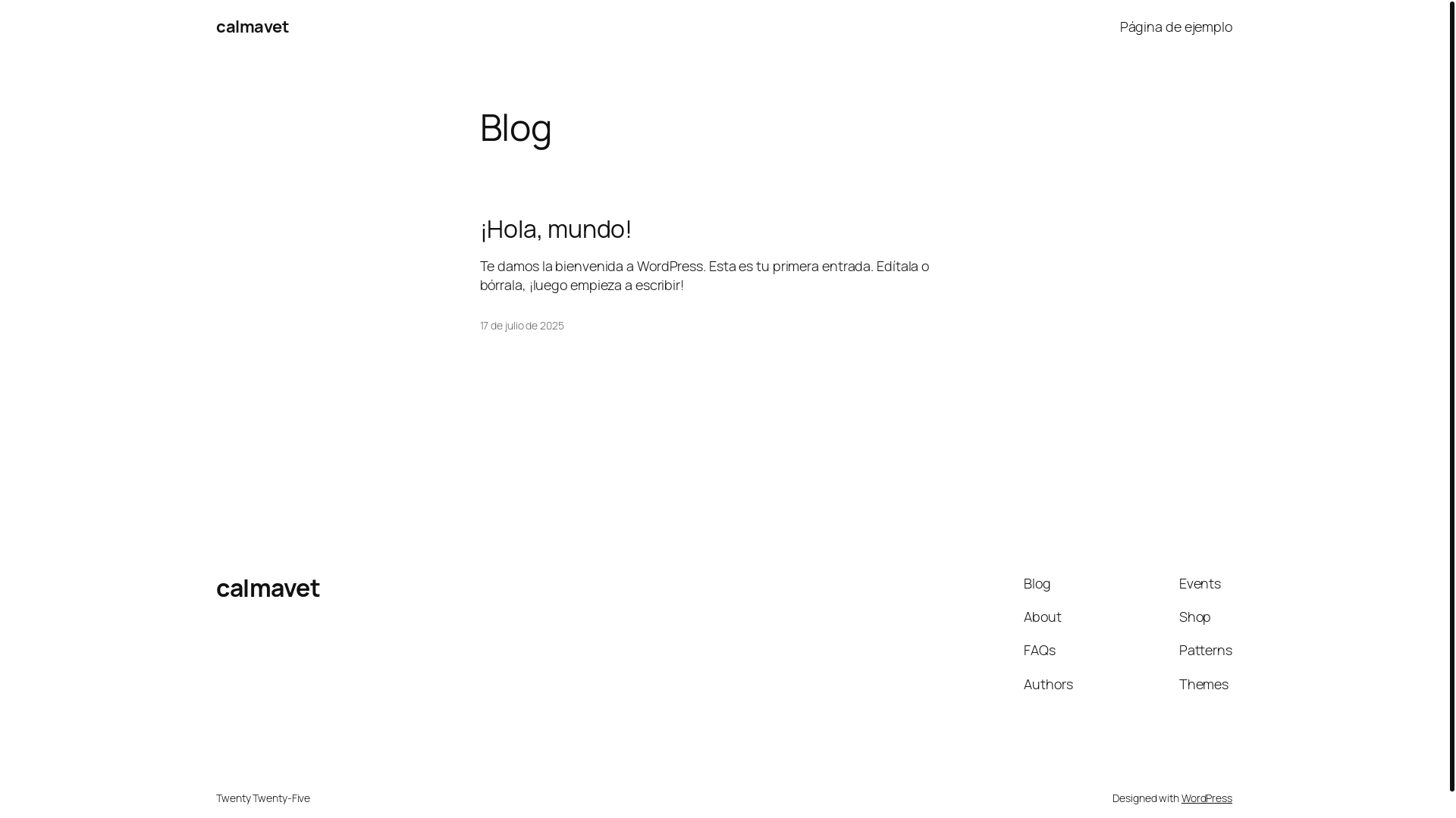 website screenshot of https://calmavet.es/