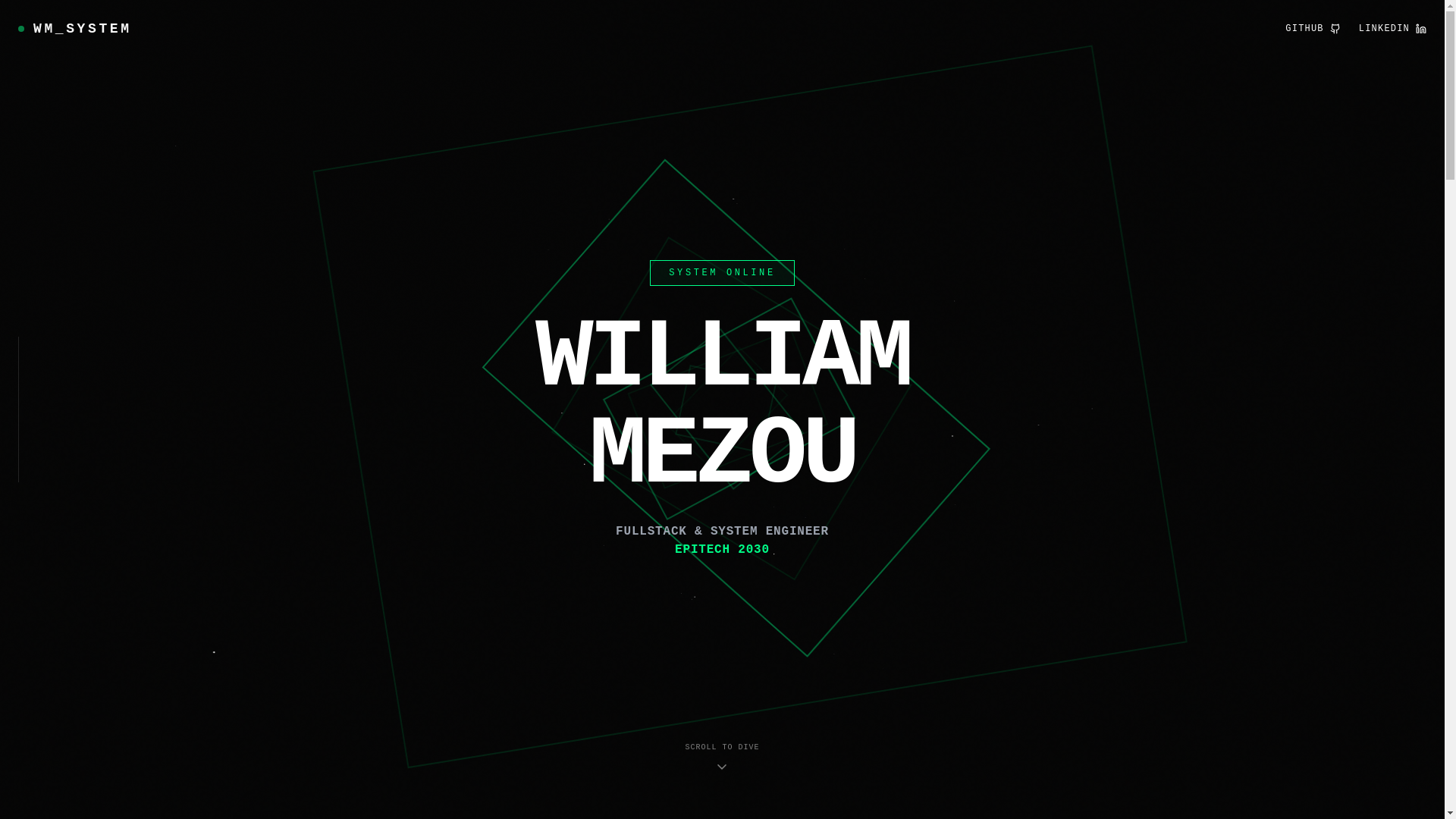 website screenshot of https://williammezou.fr/