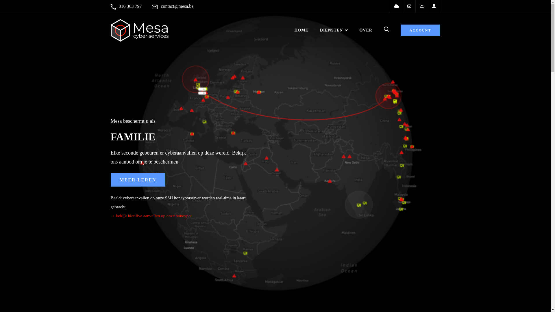 website screenshot of https://mesa.be/