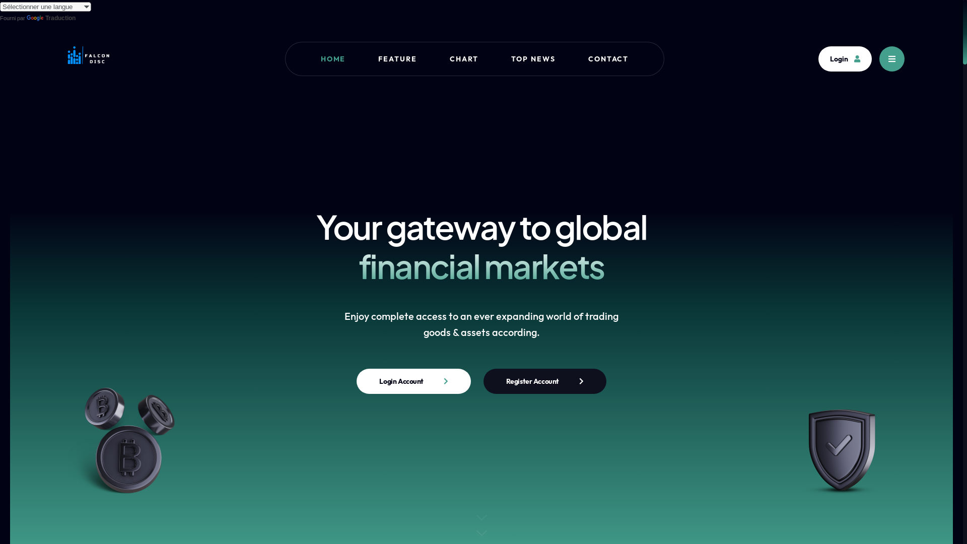 website screenshot of http://falcondisc.live/