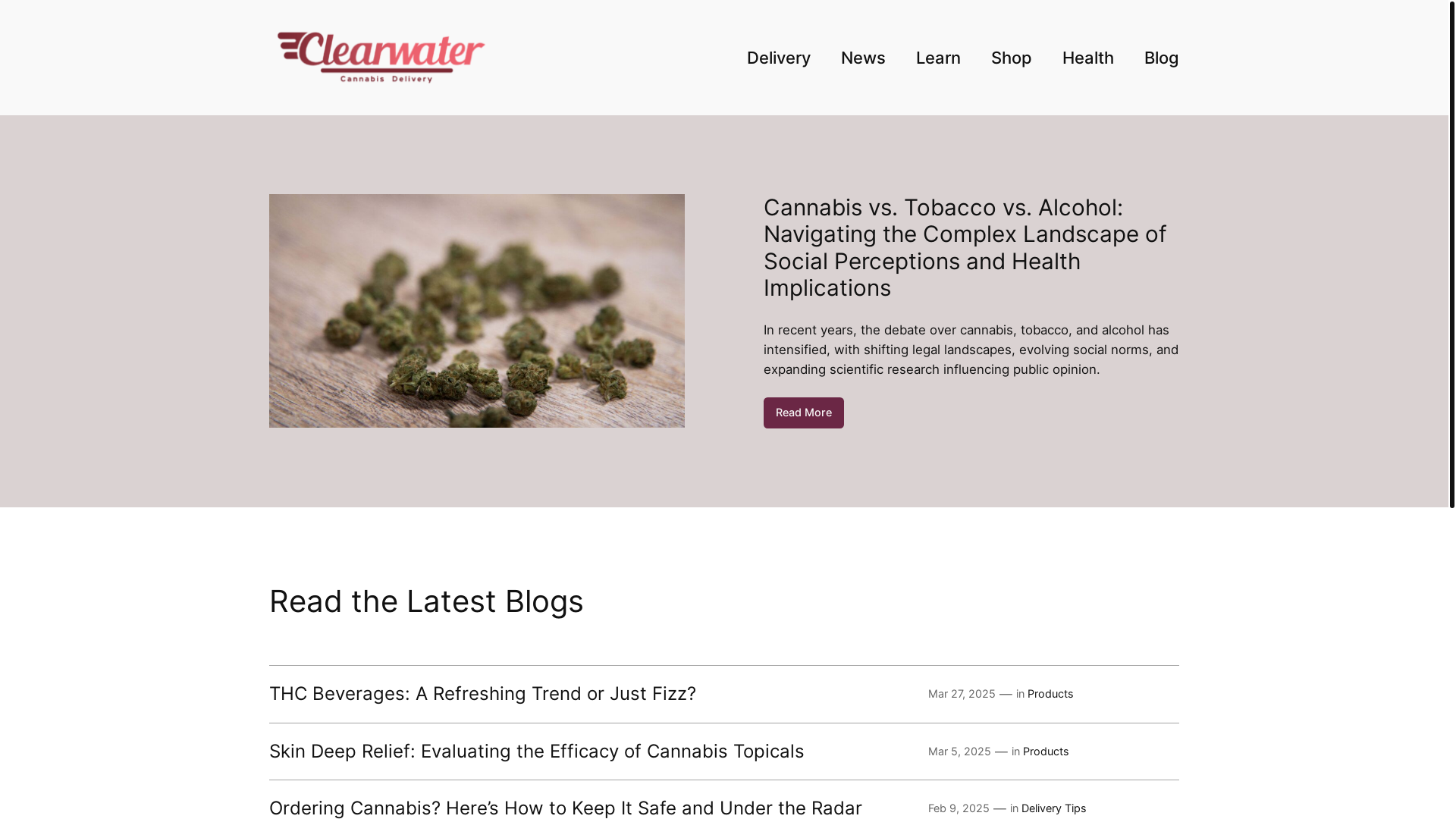 website screenshot of https://clearwatercannabisdelivery-com.pages.dev/