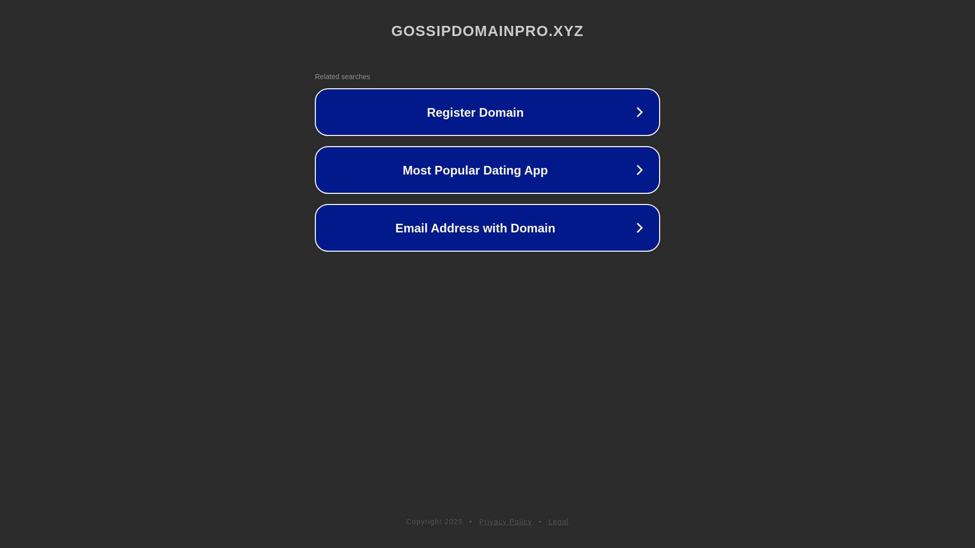 website screenshot of https://gossipdomainpro.xyz/