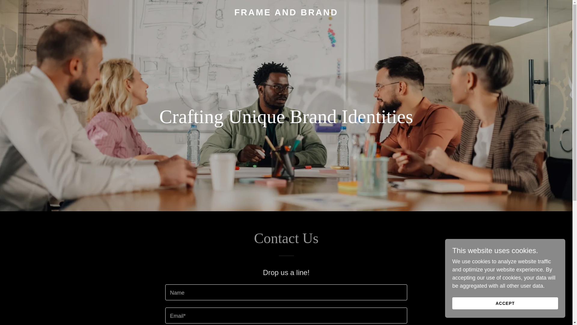 website screenshot of https://frameandbrand.com/