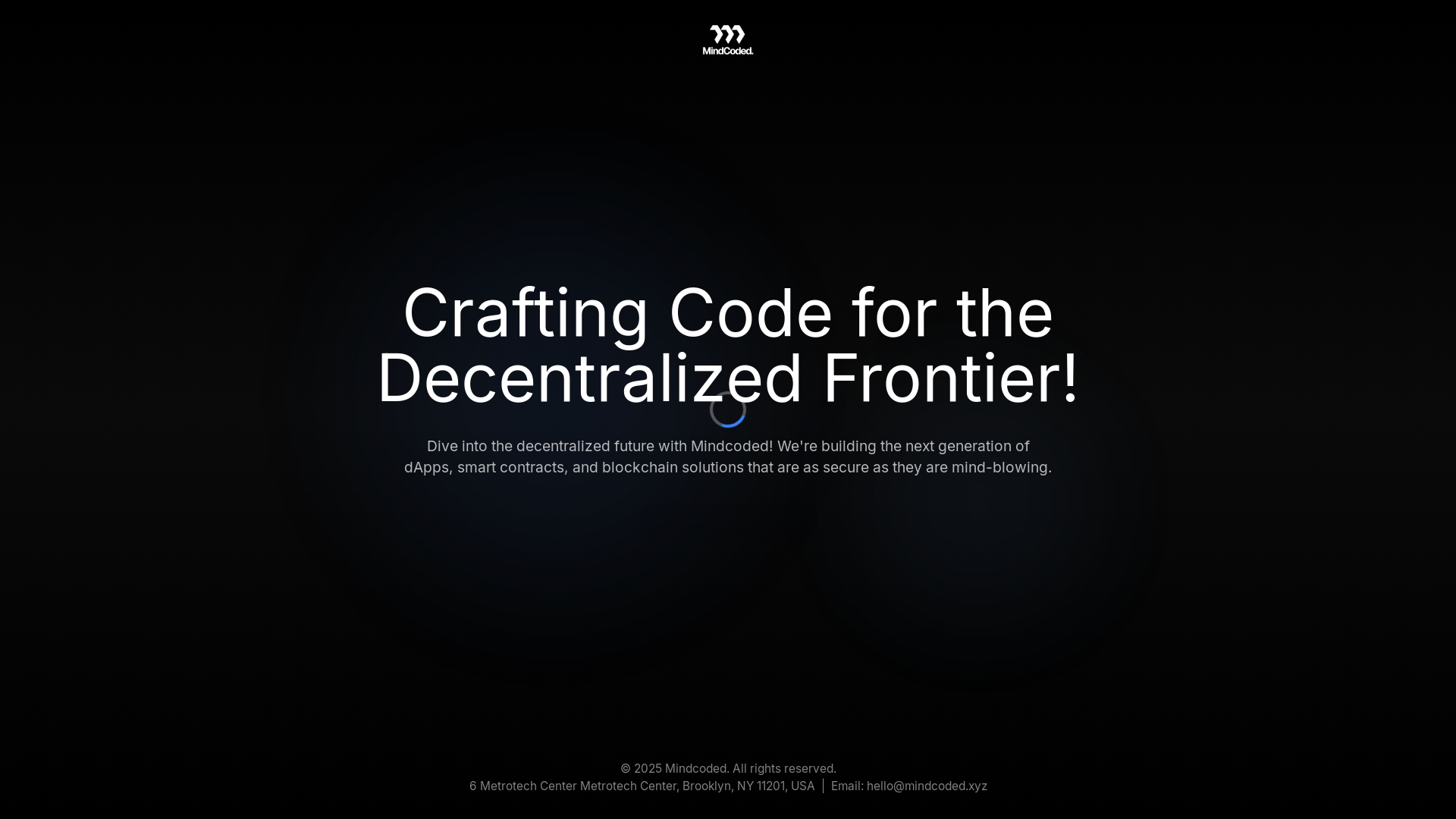 website screenshot of https://mindcoded.dev/