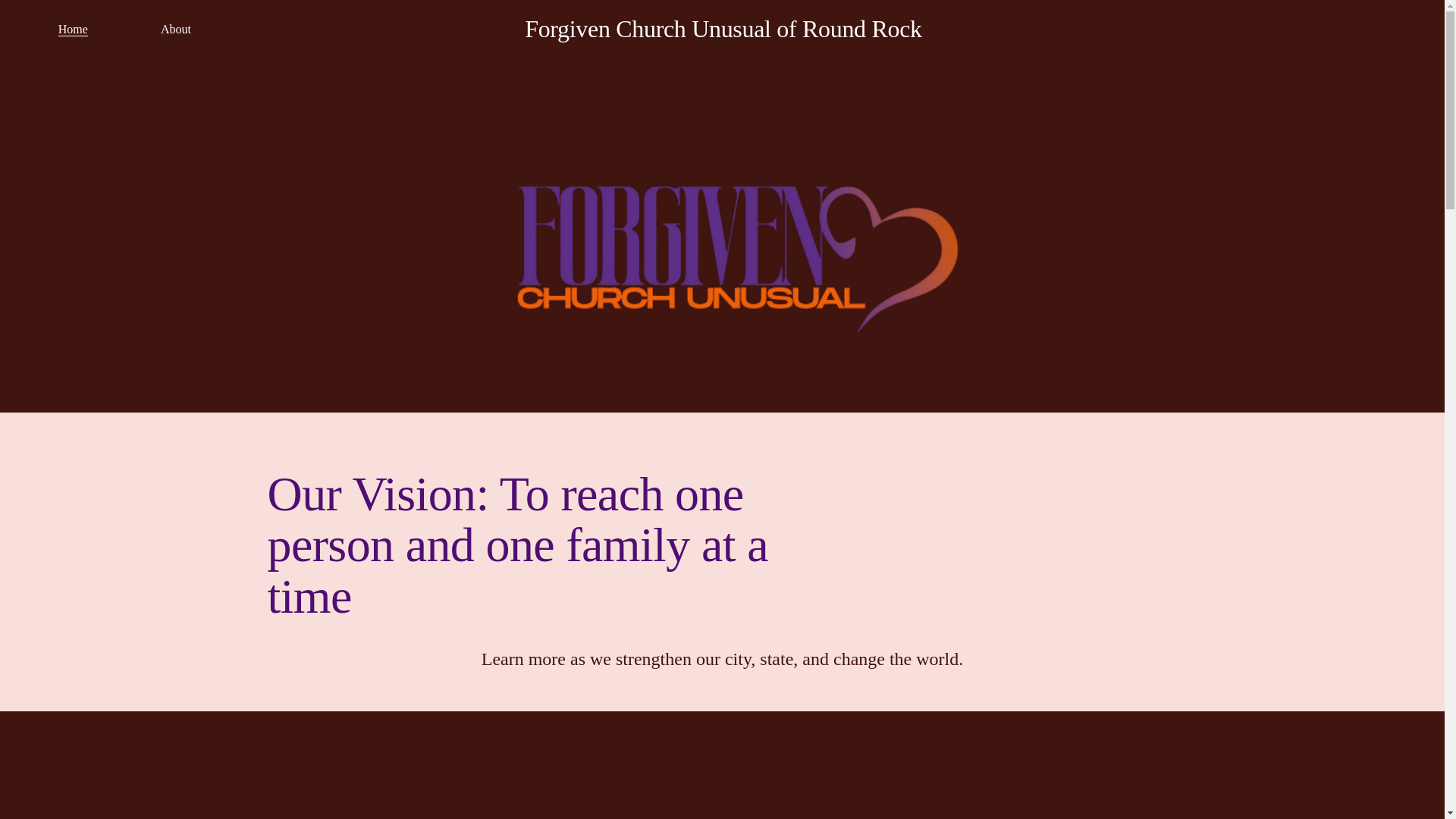 website screenshot of https://forgivenunsualchurch.com/
