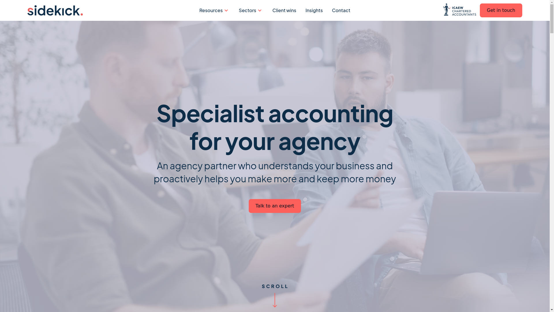 website screenshot of https://trysidekickaccounting.com/