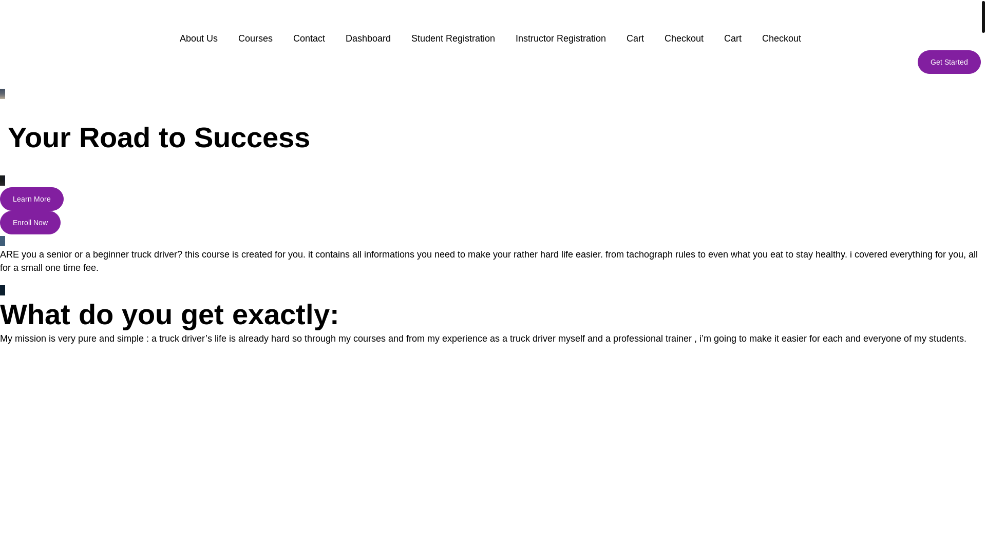 website screenshot of https://roadmasteracademy.com/