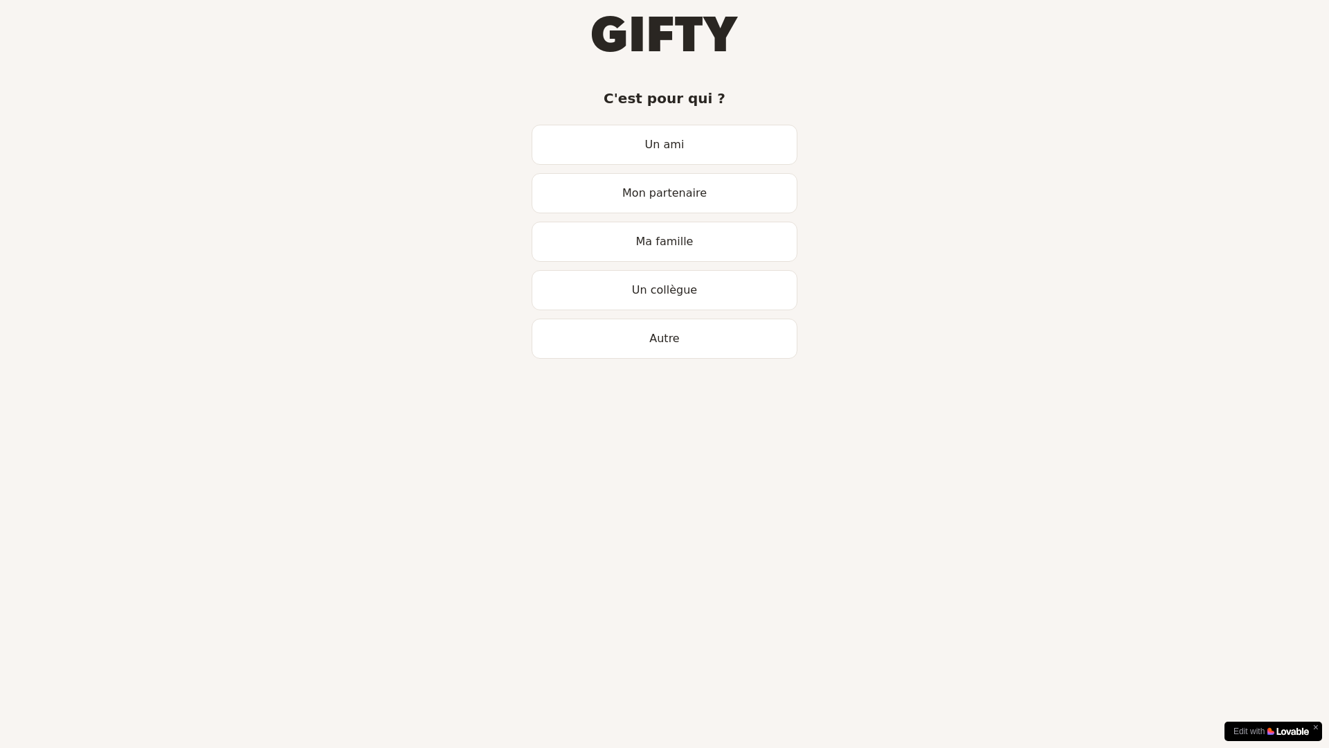 website screenshot of https://hellogifty.app/