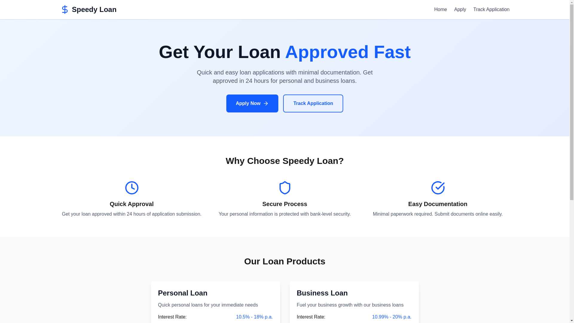website screenshot of https://speedyloan2025.com/