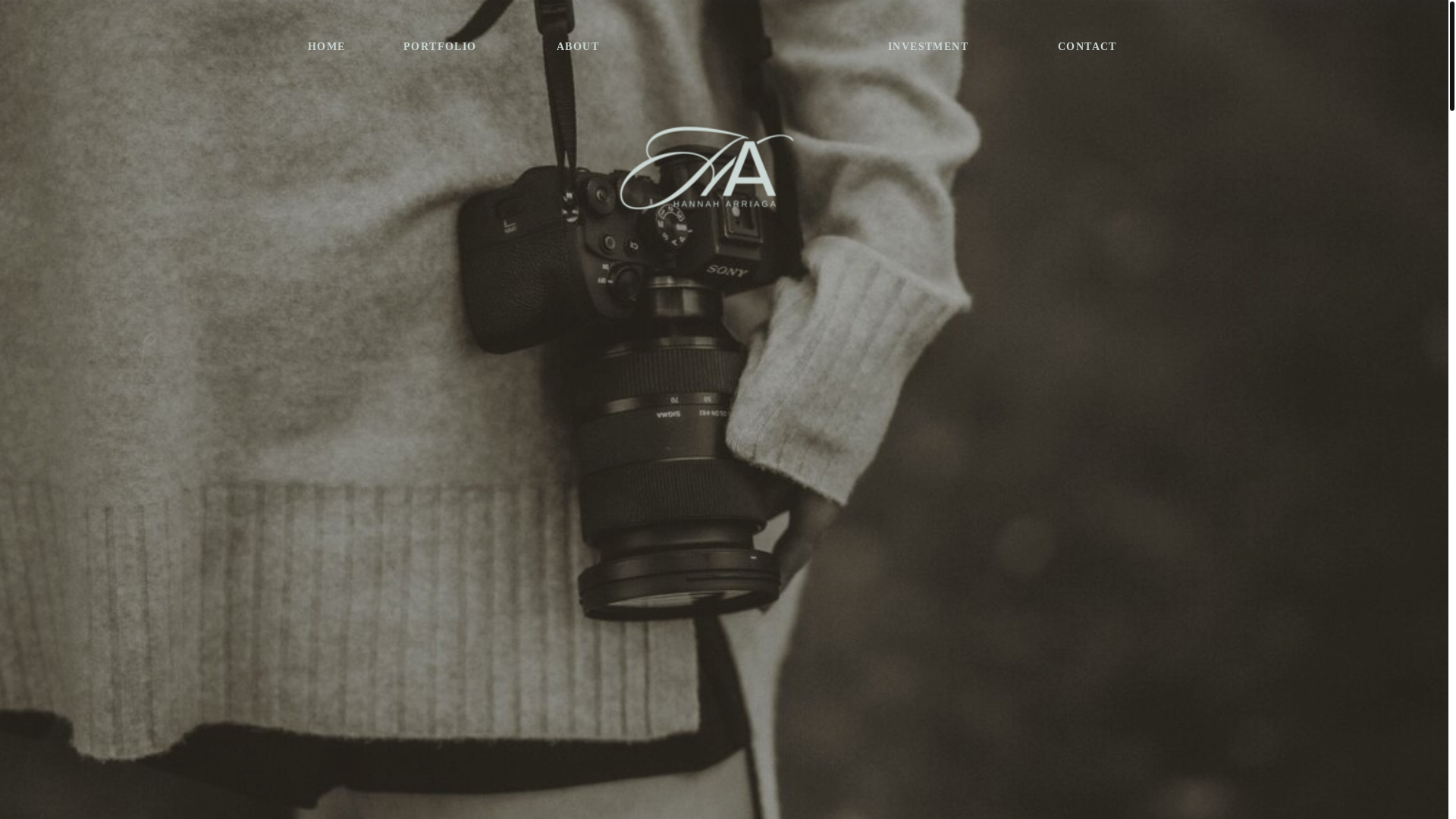 website screenshot of https://hannaharriagaphotography.com/
