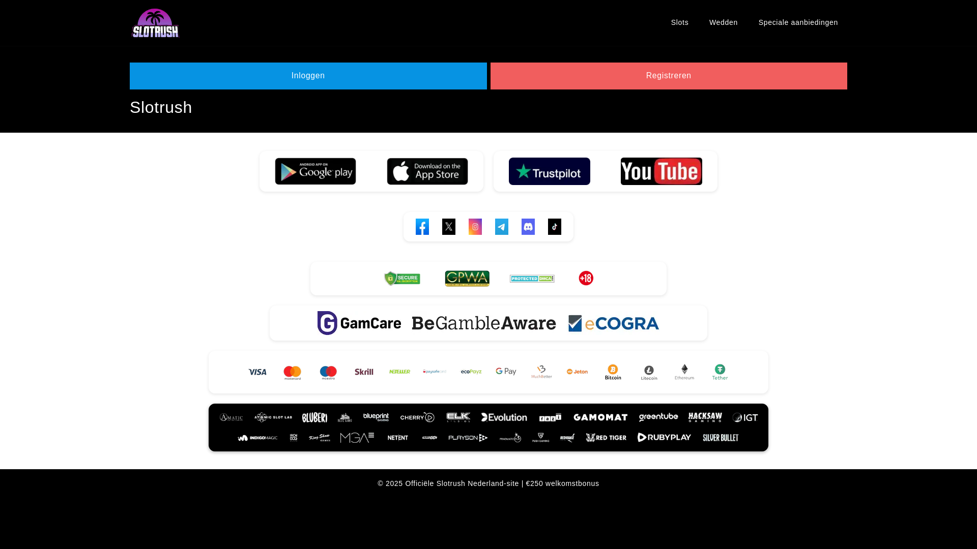 website screenshot of https://slotrush-nl.org/