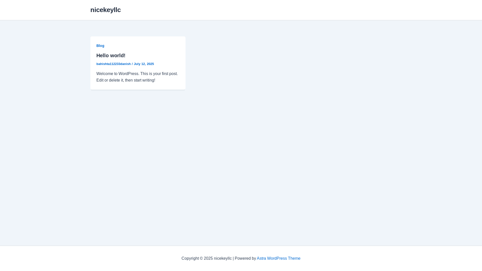 website screenshot of https://nicekeyllc.com/