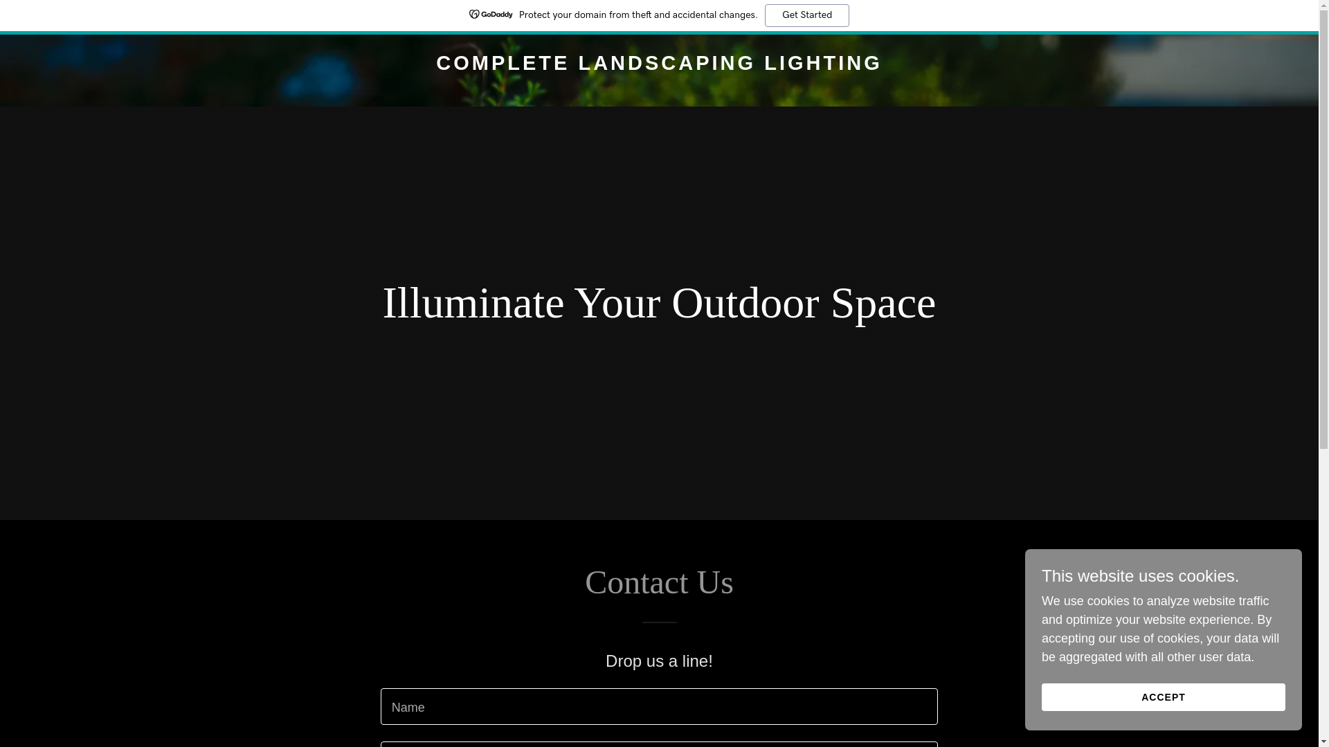 website screenshot of https://completelandscapinglighting.com/