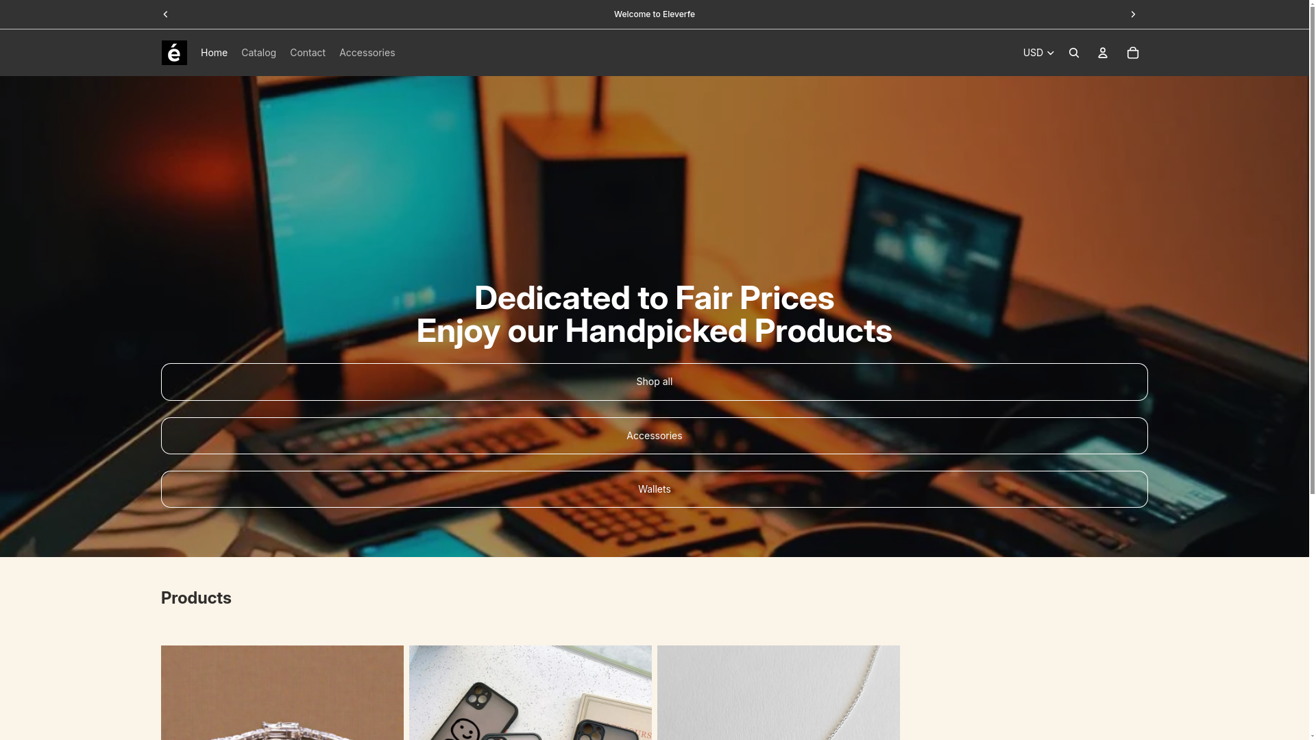 website screenshot of https://eleverfe.com/