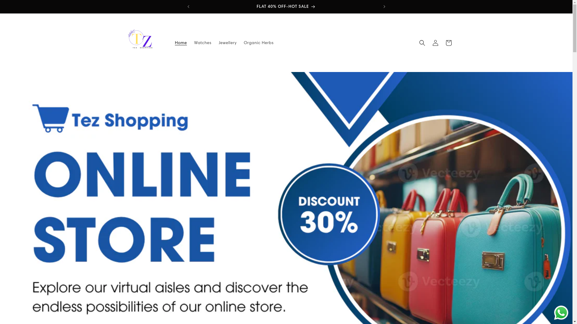 website screenshot of https://tezshopping.store/