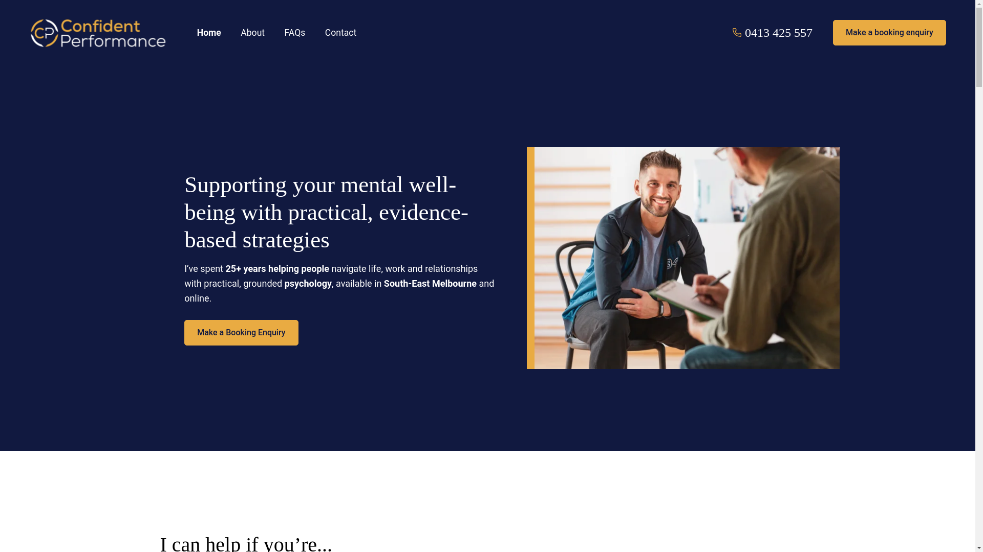 website screenshot of https://confidentperformance.pages.dev/