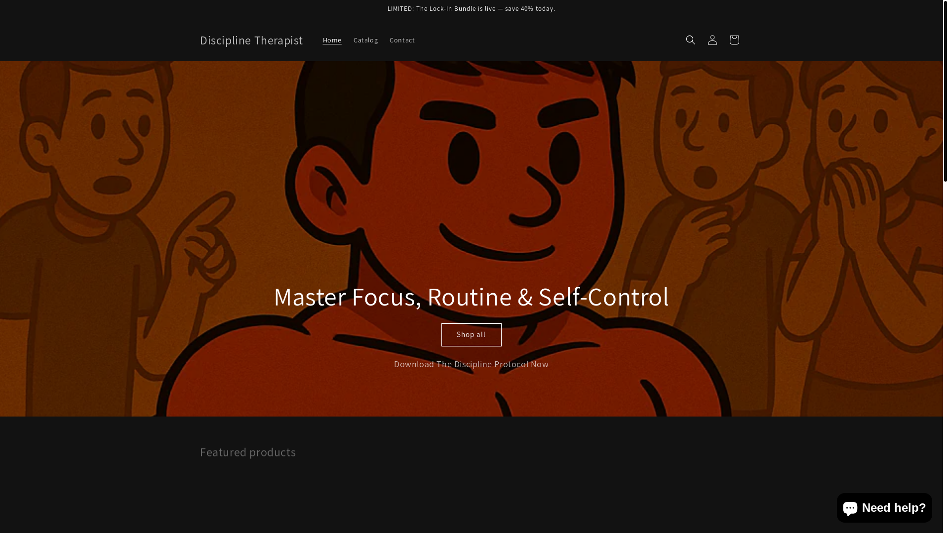 website screenshot of https://disciplinetherapist.com/