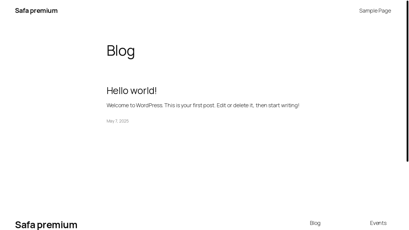 website screenshot of https://safapremium.com/