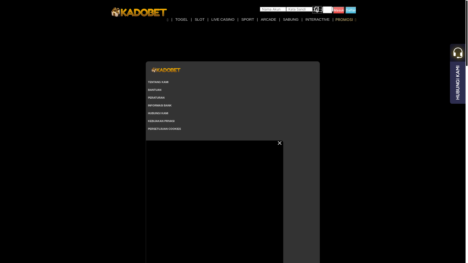 website screenshot of https://doyankadobet.com/