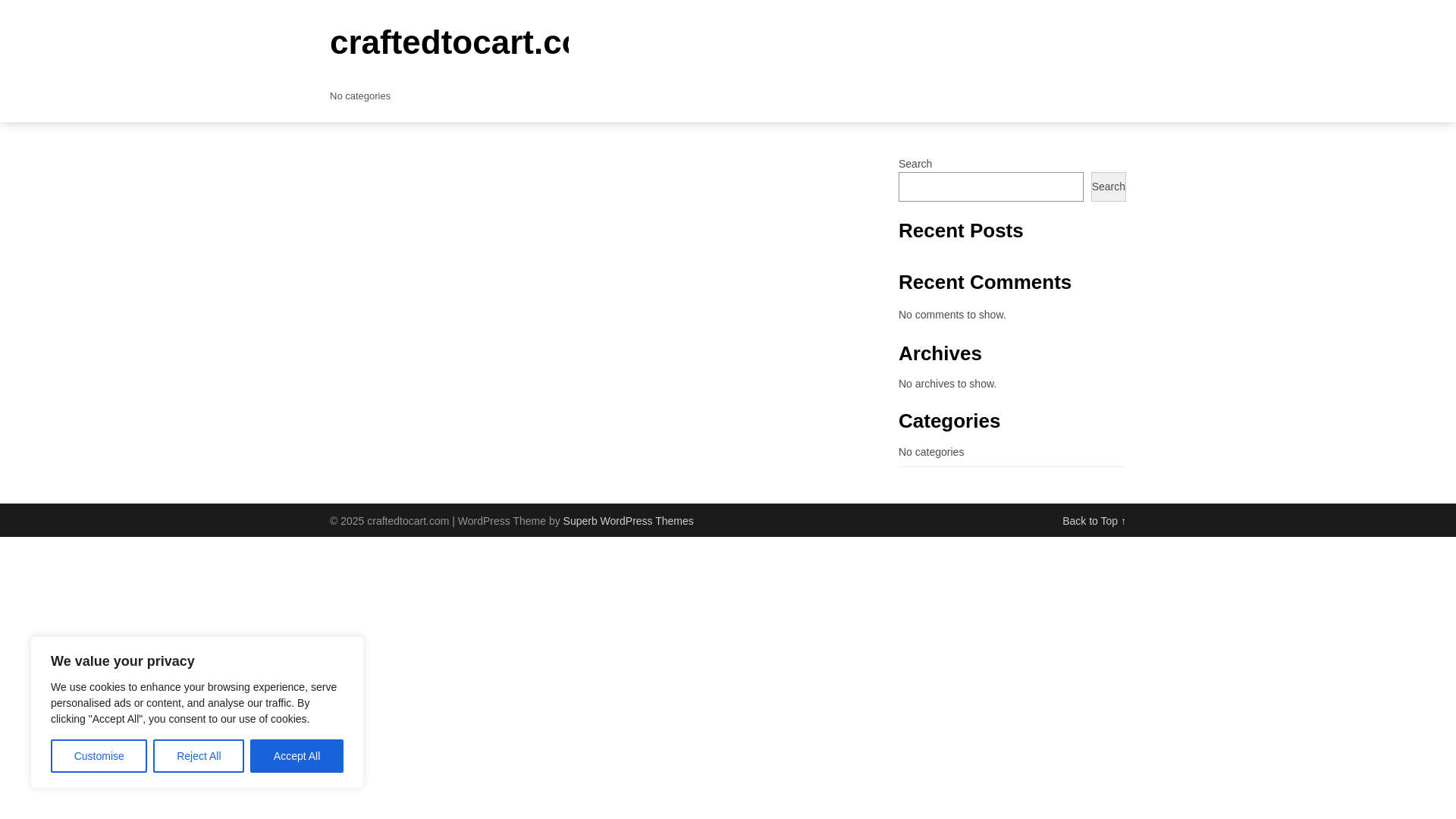 website screenshot of https://craftedtocart.com/