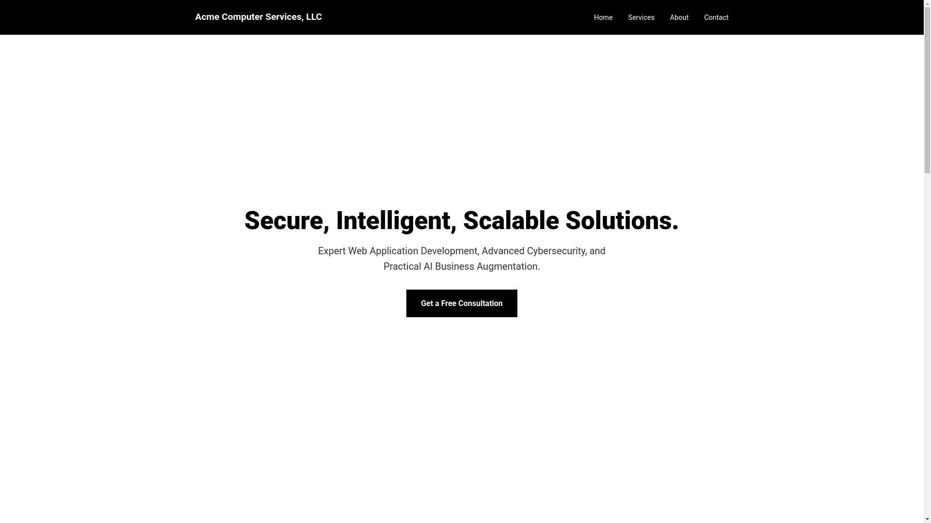 website screenshot of https://acmecomputerservices.com/