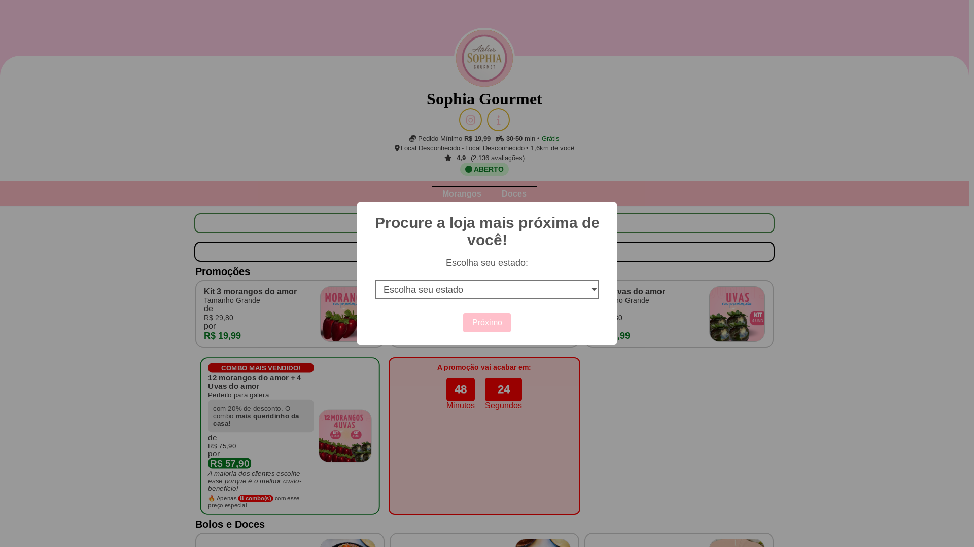 website screenshot of https://morangodelivery.site/