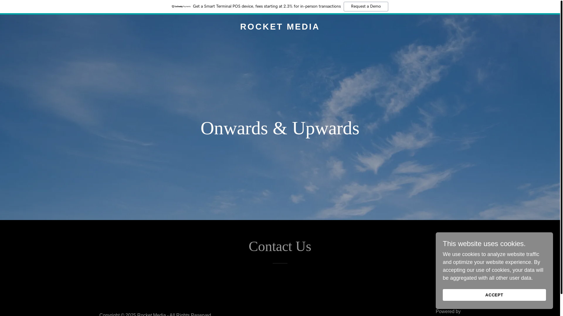 website screenshot of https://rocket-media.in/