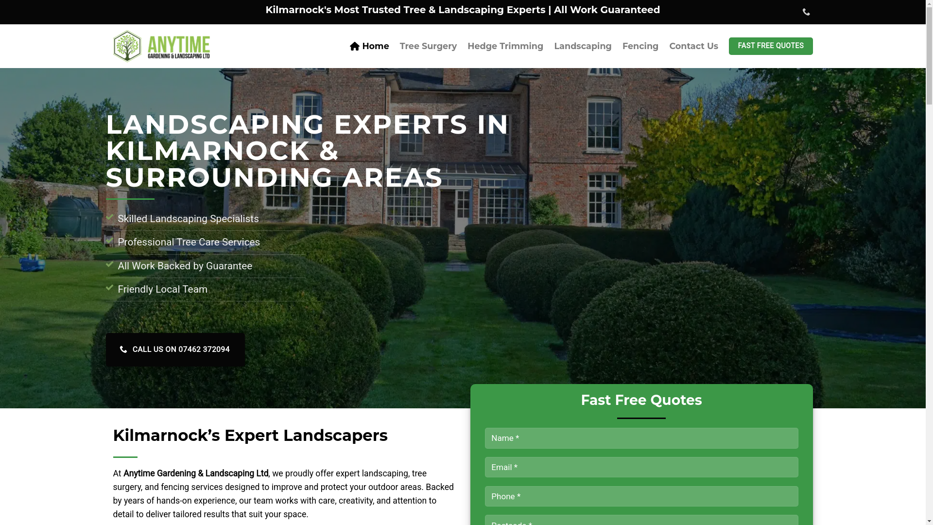 website screenshot of https://anytimegardeningandlandscapingltd.co.uk/