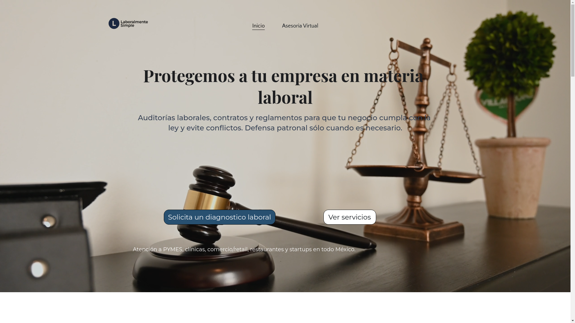 website screenshot of https://laboralmentesimple.com/