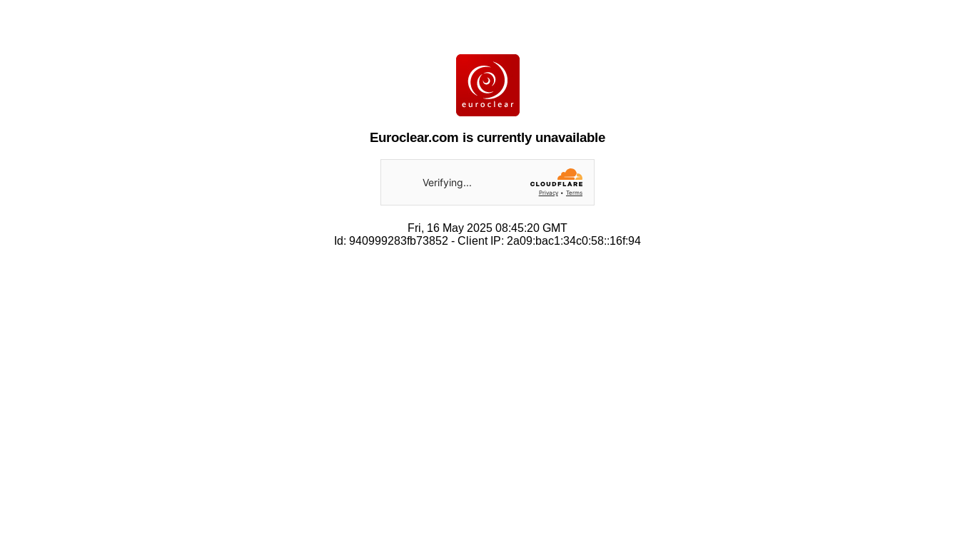 website screenshot of https://www.euroclear.com/
