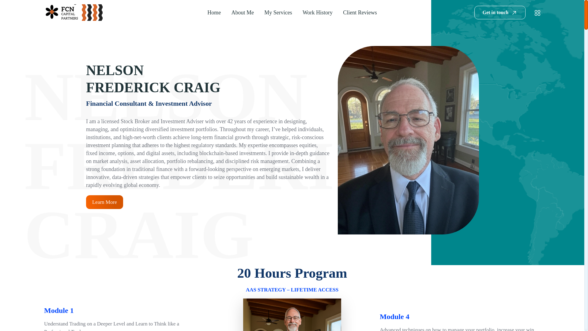 website screenshot of https://frederickcraignelson.com/