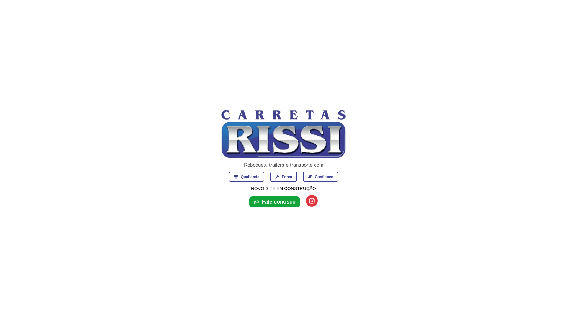 website screenshot of https://carretasrissi.com.br/