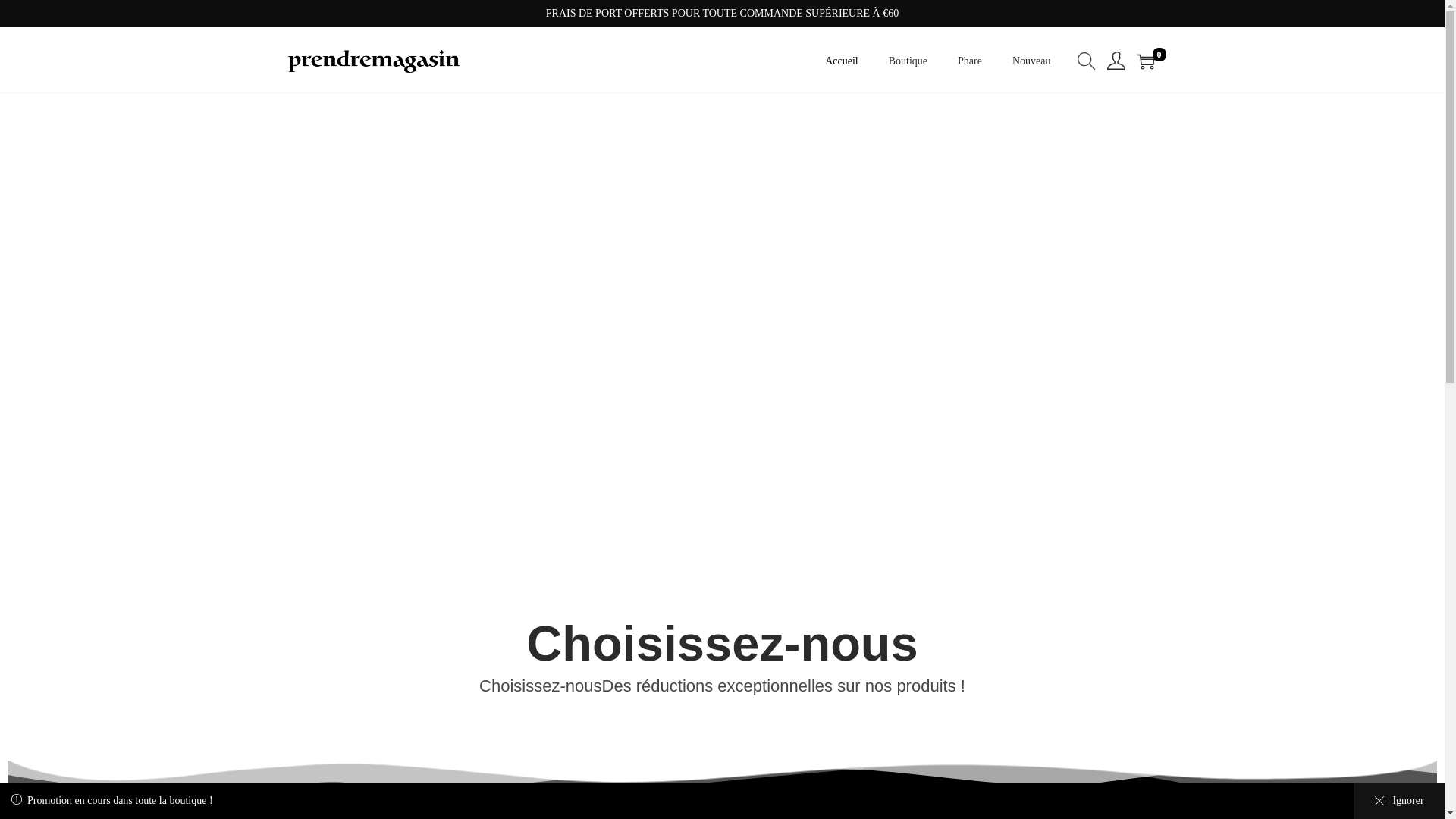 website screenshot of https://prendremagasin.com/