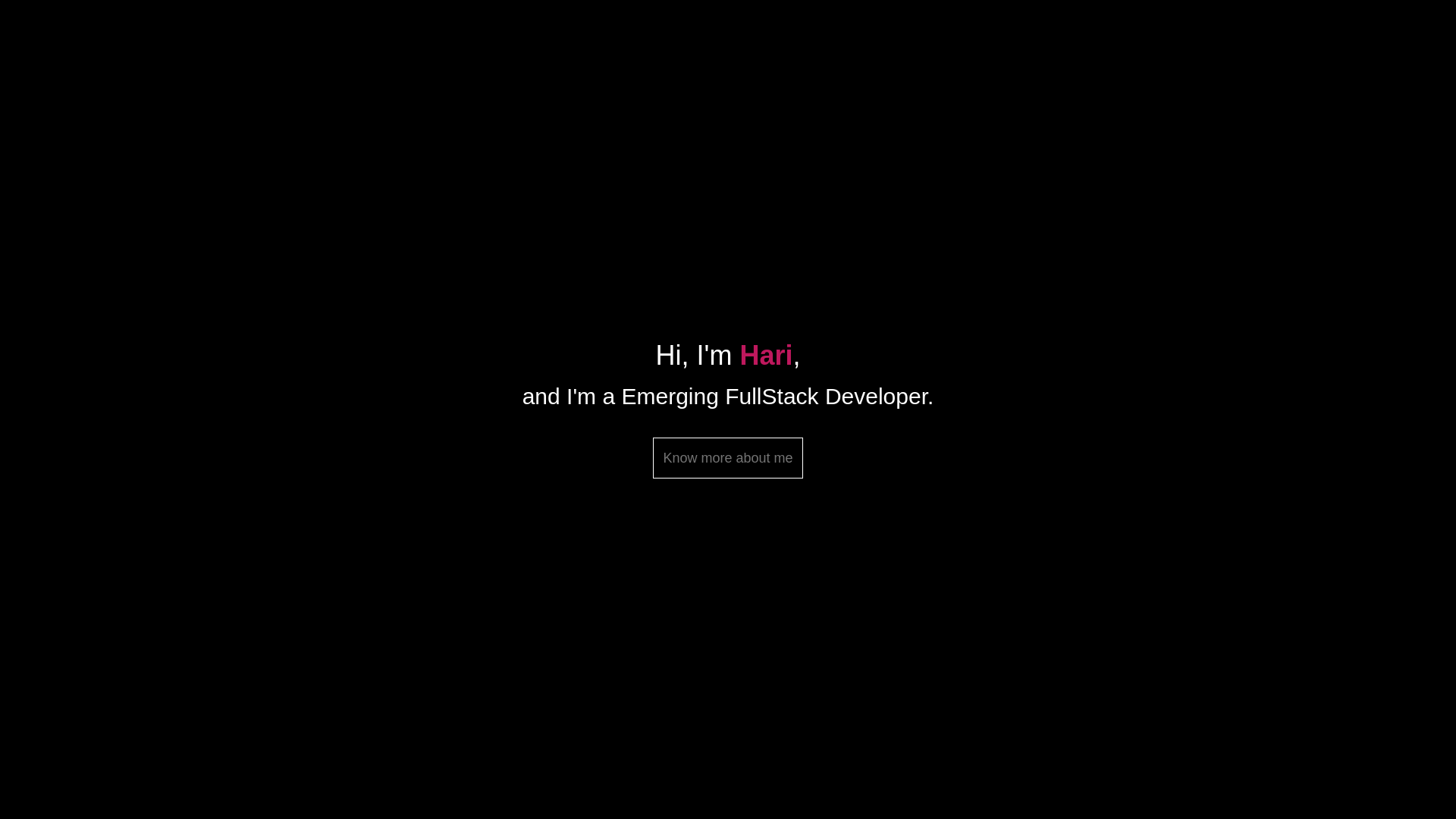 website screenshot of https://hariii.me/