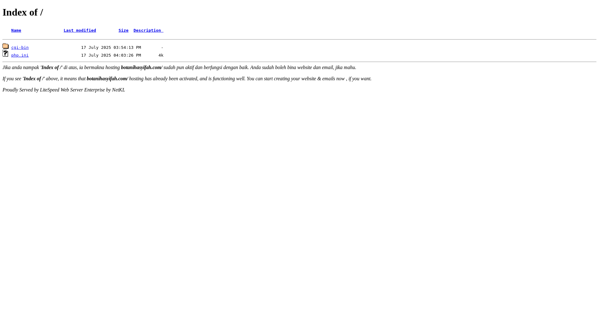 website screenshot of https://botanihasyifah.com/