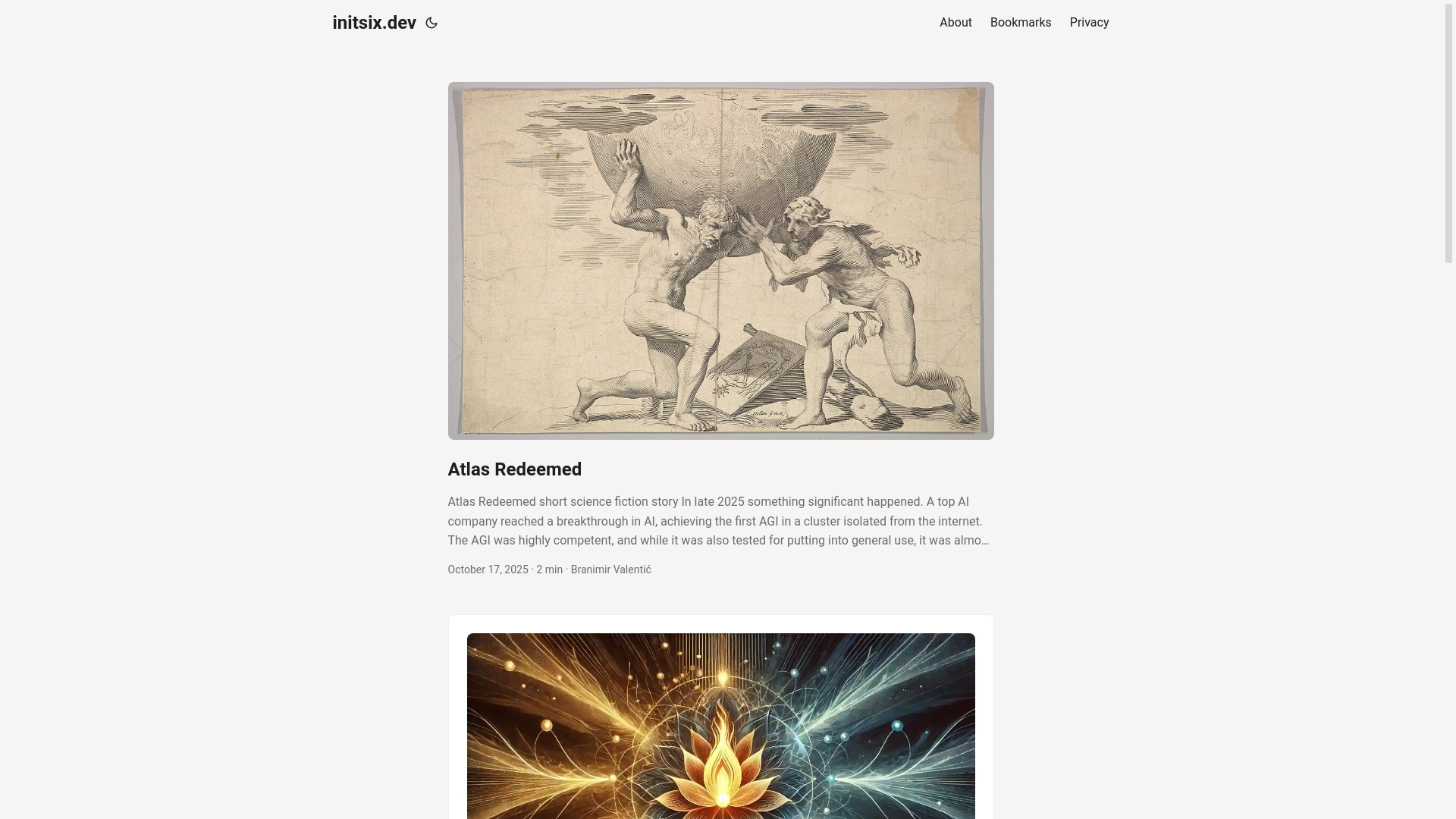 website screenshot of https://initsix-dev.pages.dev/