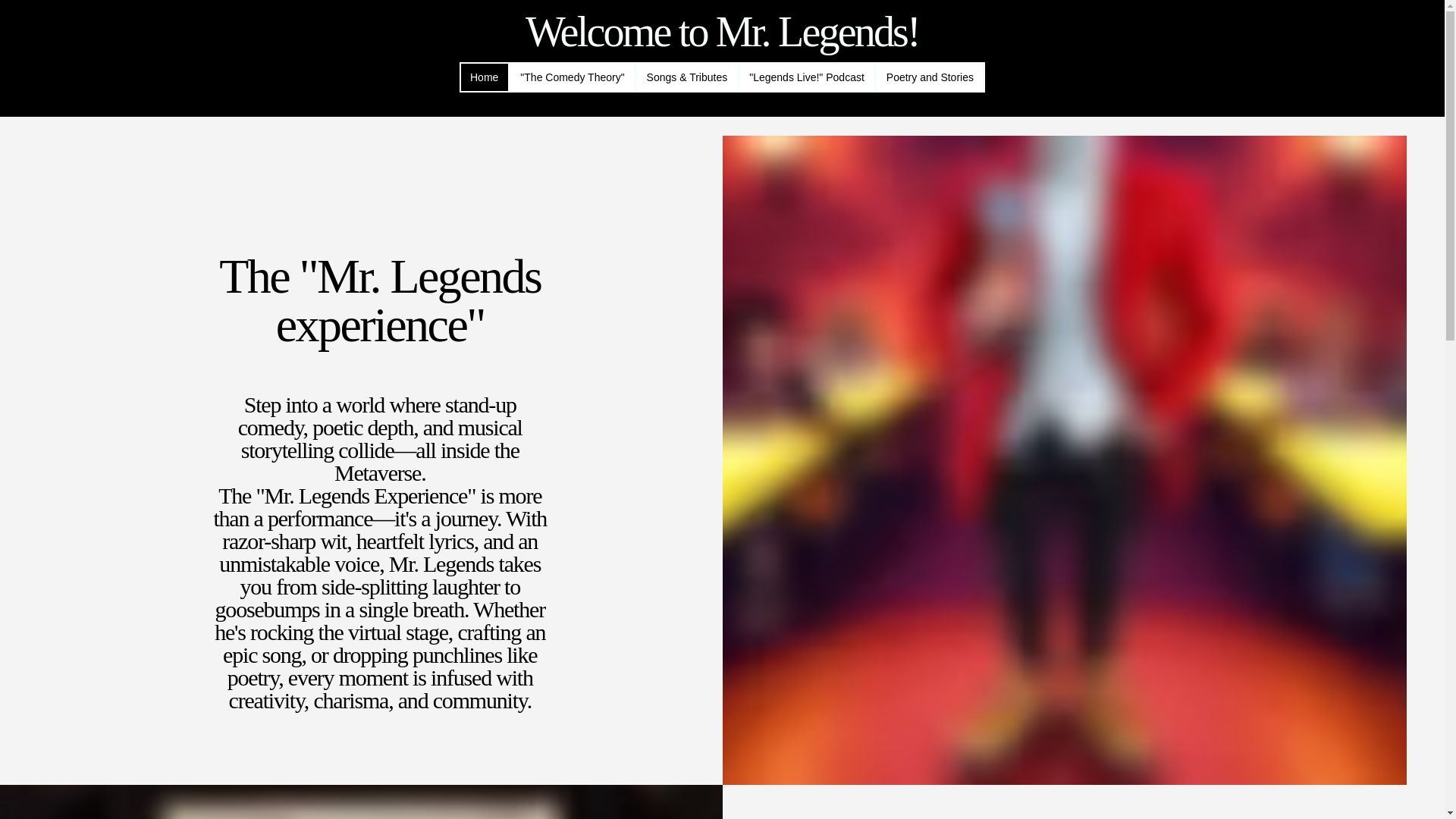 website screenshot of https://mrlegendslive.com/