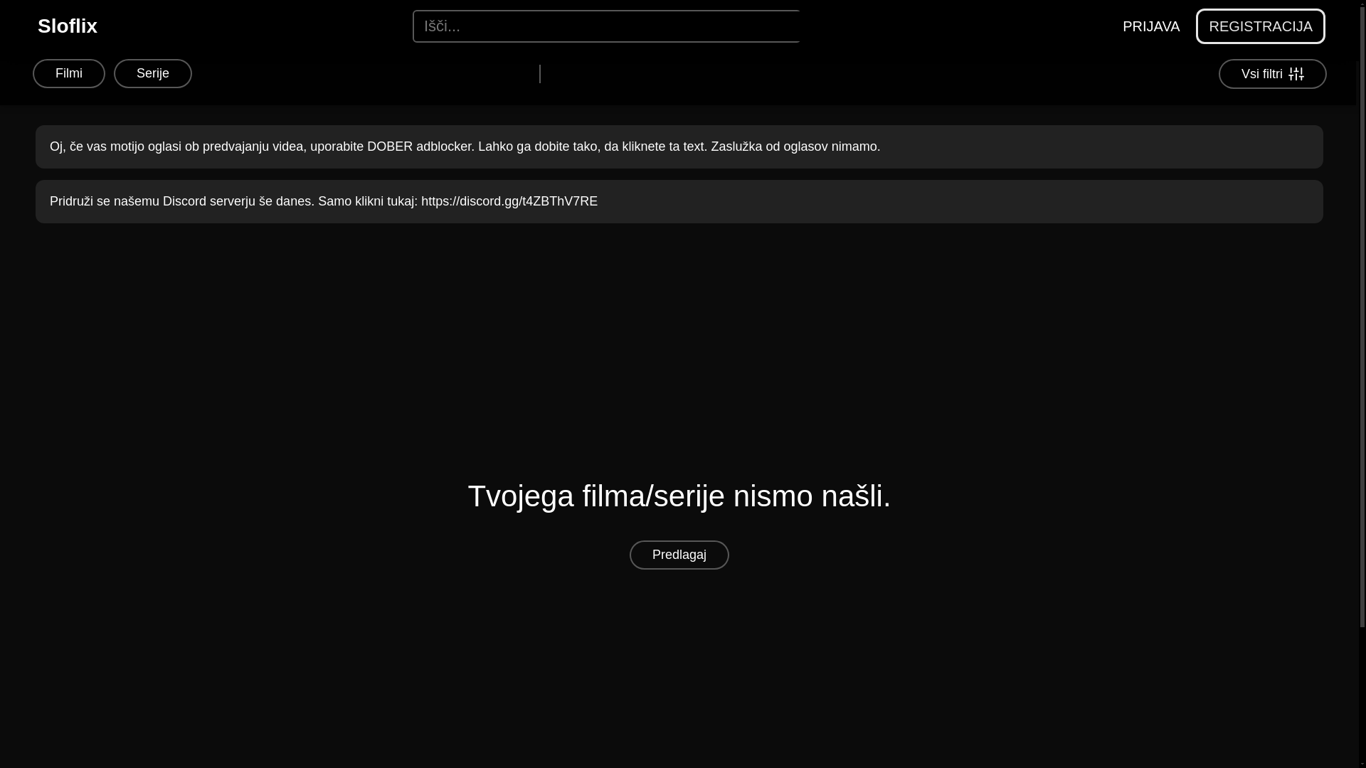 website screenshot of https://sloflix.com/